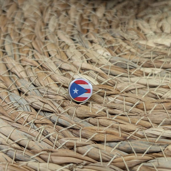 Puerto Rico Flag Map Pin – Caribbean Travel Map Push Pin for Wooden Maps