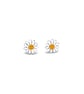Tiny Daisy Stud Earrings - Handmade - Image 3