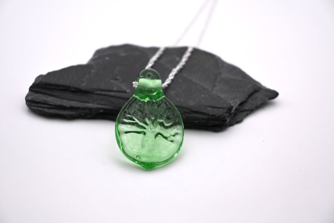 green tree of life pendant