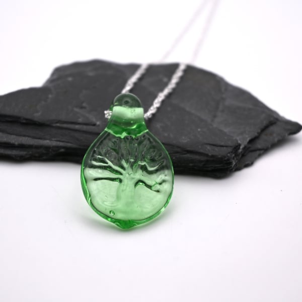 green tree of life pendant