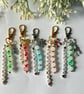 Handmade Christmas Beaded Keyring - Festive Beads, Charms, Gift, Belle and Olive