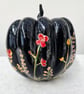 Hand Painted Ceramic Black Pumpkin - Image 2