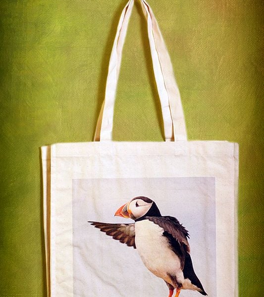 PUFFIN ROCK - TOTE BAGS INSPIRED BY NATURE FROM LISA COCKRELL PHOTOGRAPHY