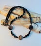 Onyx Beaded Necklace With Shell Coins, Birthday, Anniversary, Gifts For Her - Image 4