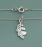 Petite Sterling Silver Oak Leaf Pendant – Strength and Endurance Jewellery