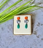 Colour & Monochrome - Three Drop Geometry Earrings