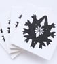 Black and White Hummingbird Design Ceramic Tile Coaster Set with Cork Backing - Image 2