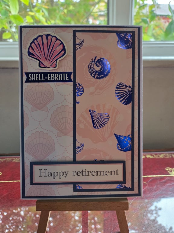 Shell themed Happy Retirement card