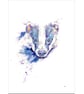 Badger watercolour print, painting, illustration, woodland, British wildlife