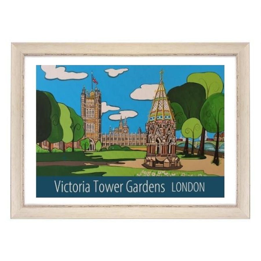 Victoria Tower Gardens - White frame