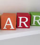 Personalised Baby Blocks,Painted Wood Blocks,Personalised Blocks,Rainbow Nursery
