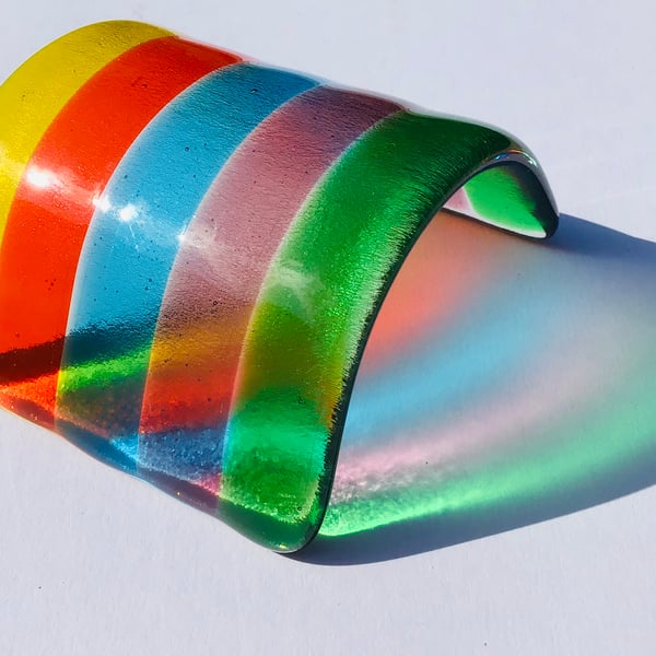  Sale-Fused glass mini rainbow bridge