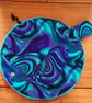 Paua Shell Lay Flat Makeup Bag - Drawstring Cosmetic Organiser - Image 3