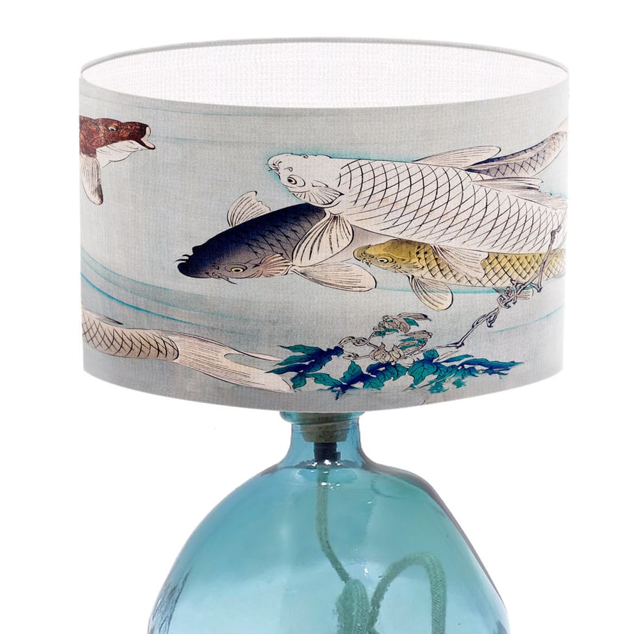 Koi Fine Art Lampshade - Bespoke Lamp shade - Coastal Lamp Shade Gift 