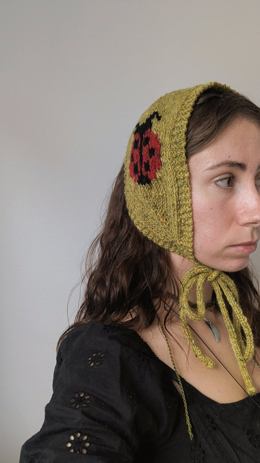 Ladybird Bonnet Handknit 