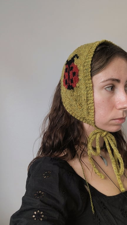 Ladybird Bonnet Handknit 