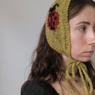 Ladybird Bonnet Handknit 