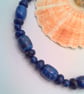 Chunky Lapis Lazuli Necklace with Gold Plated Leaf Clasp Bracelet and Earrings  - Image 3
