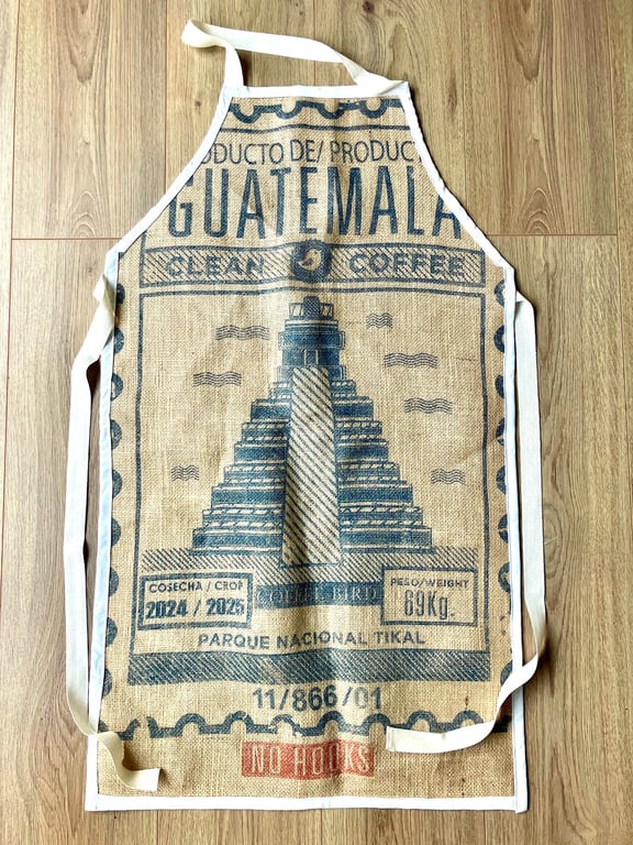 Bib Apron Made With An Old Coffee Sack - Handmade Upcycling