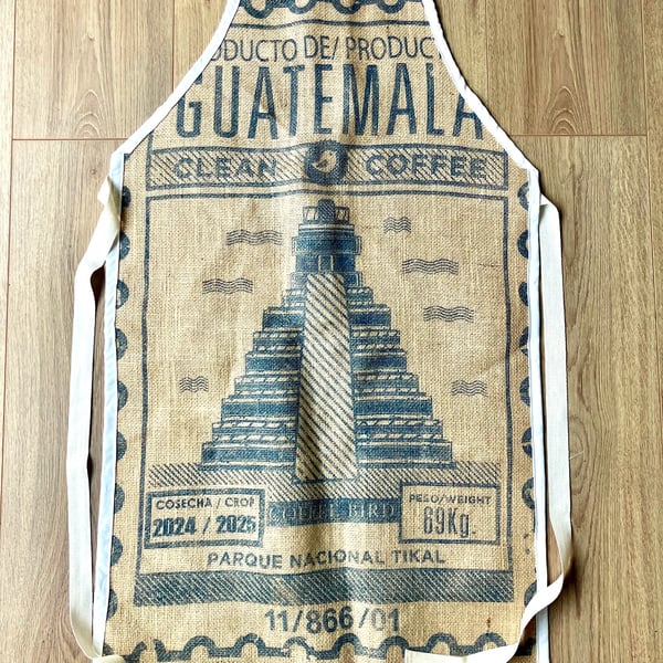Bib Apron Made With An Old Coffee Sack - Handmade Upcycling
