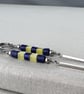 Lapis Lazuli & Serpentine Stainless Steel Lever Back Earrings  - Image 4