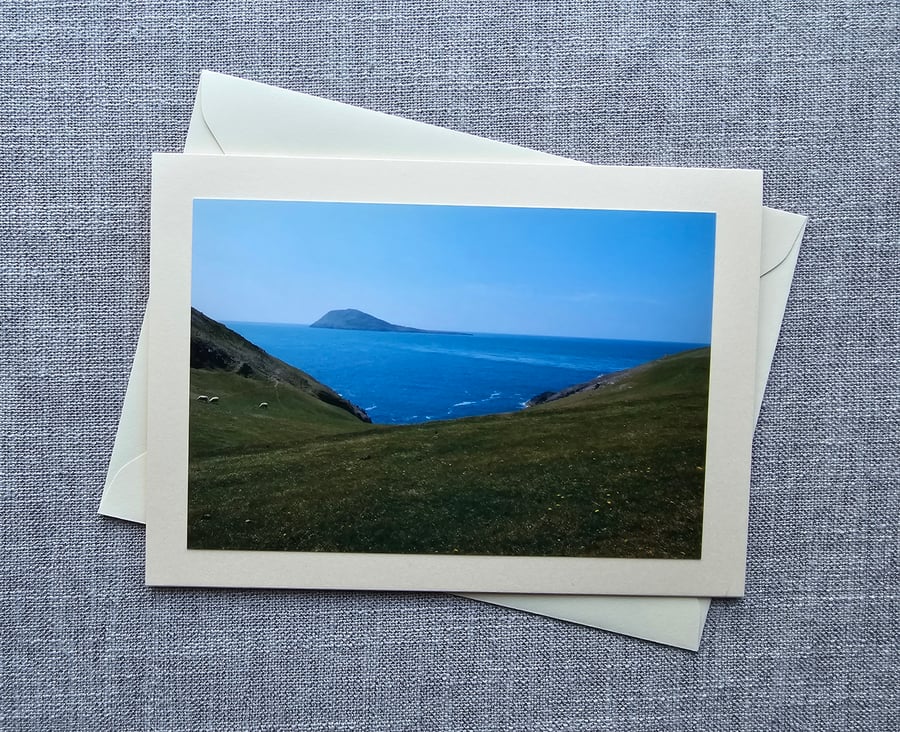 Bardsey Island, Llyn Peninsula Large Photographic Card Size 7"x 5" BLANK