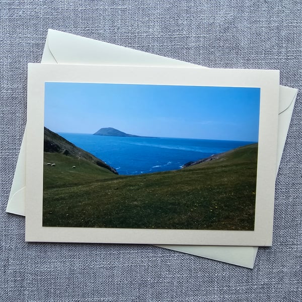 Bardsey Island, Llyn Peninsula Large Photographic Card Size 7"x 5" BLANK