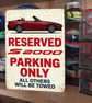 Honda S2000 Reserved Parking Metal Sign Plaque Garage Gift Wall Decor 