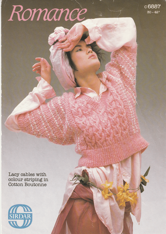 VINTAGE KNITTING PATTERN Ladies Romance Sweater