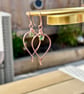 Green Cubic Zirconia Pear Shaped Copper Earrings - Image 4