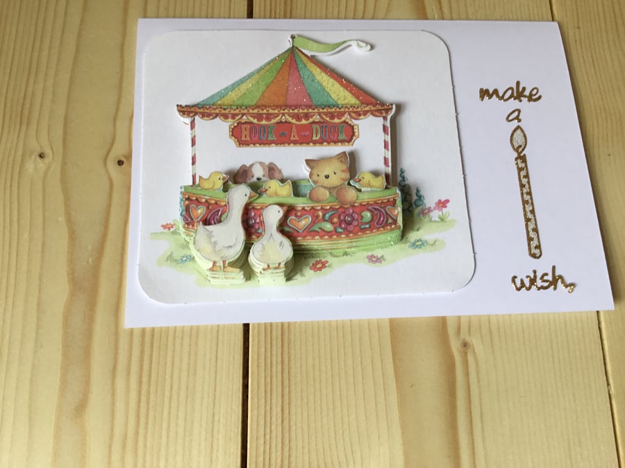 A cute, decoupage birthday card. CC225