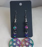 Mistress of the Dark Arts Pentacle Earrings - Gun Metal Tone Ear Wires. - Image 3