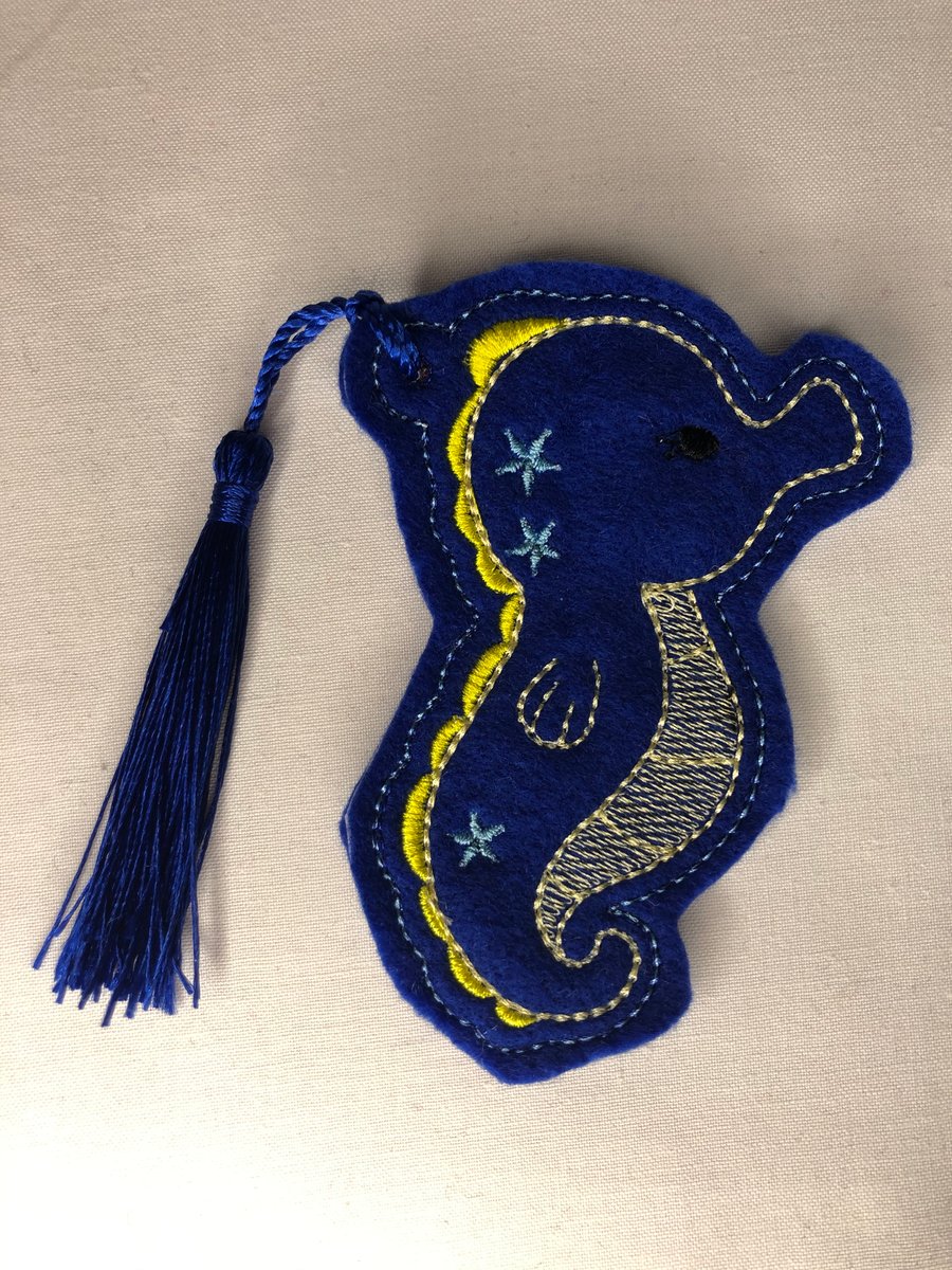 Felt Seahorse Bookmark