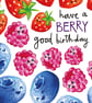 Berry Strawberry Blueberry Raspberry Birthday Card - Image 3