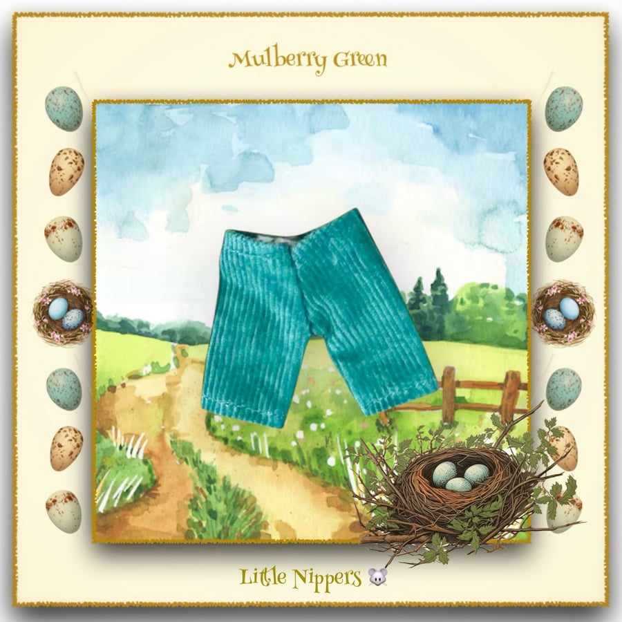 Little Nippers Turquoise Corduroy Trousers 