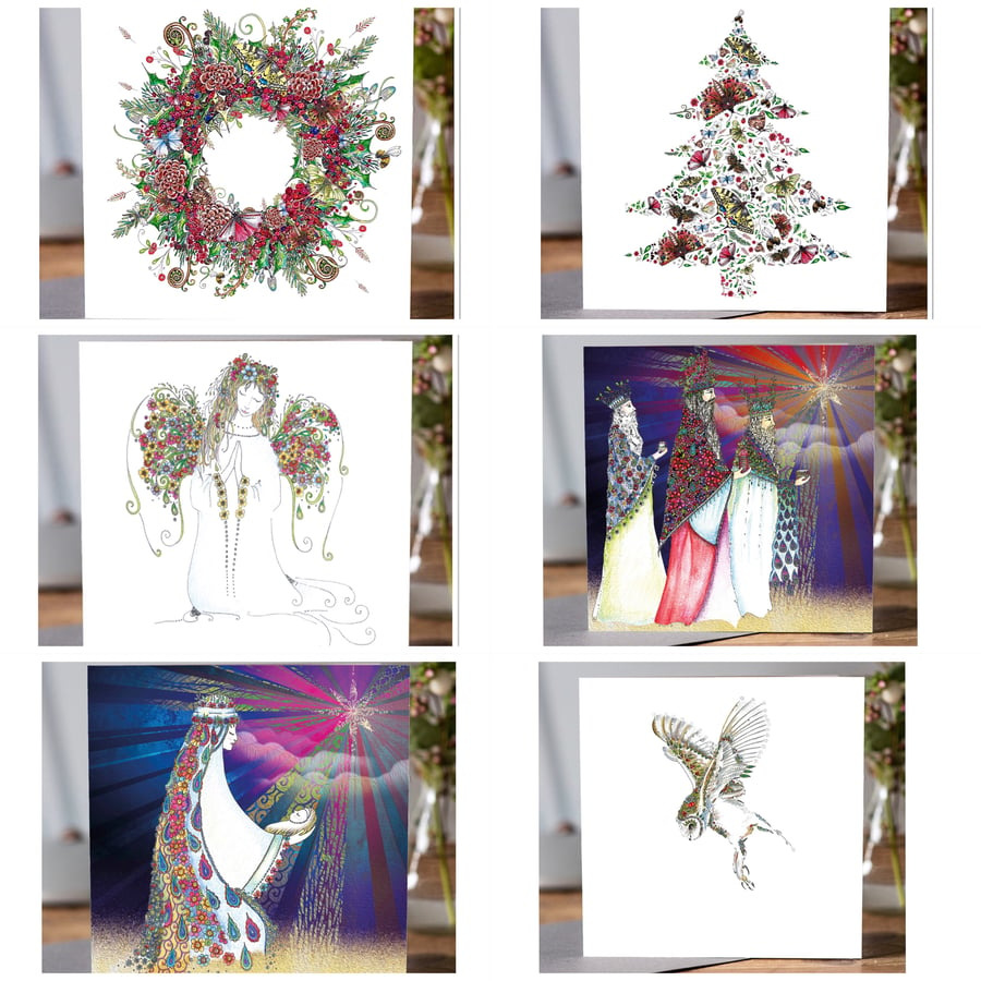 Christmas card pack x 6