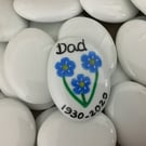 Forget me not Keepsake Pebble Stone, Memorial Grave, Sympathy Gift, Loss, 