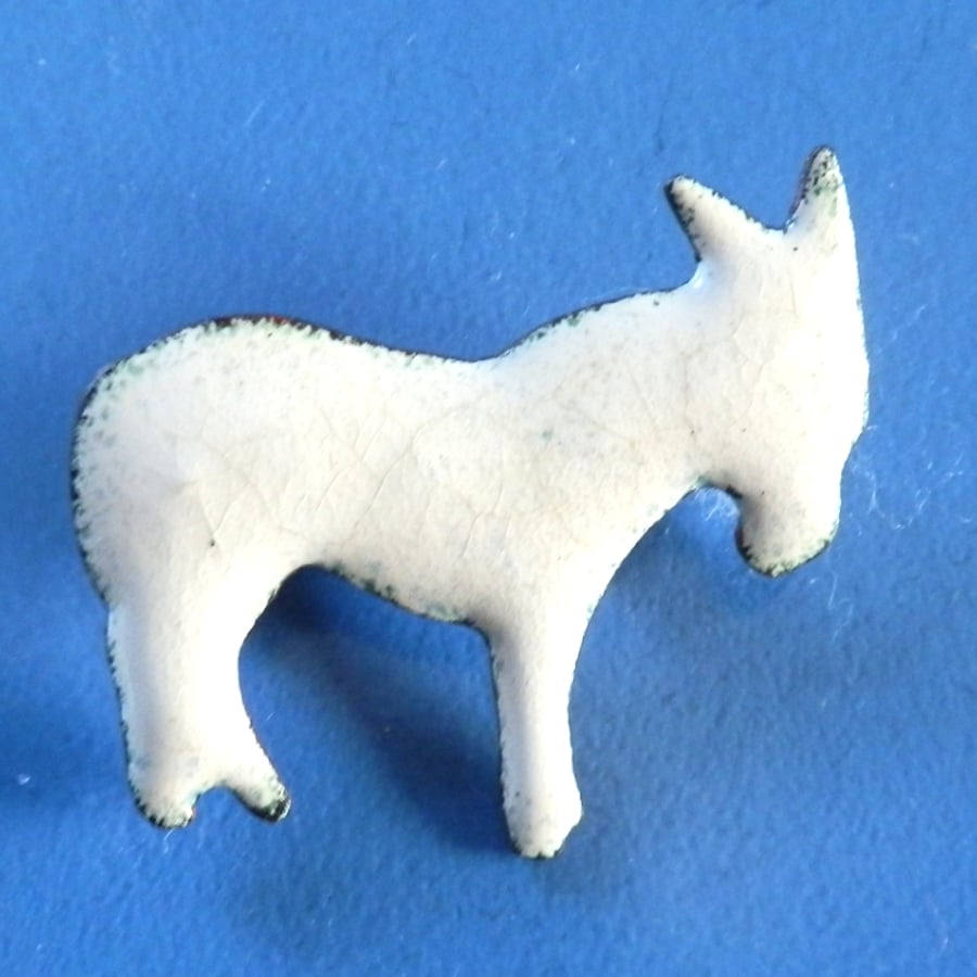 White donkey No4 brooch