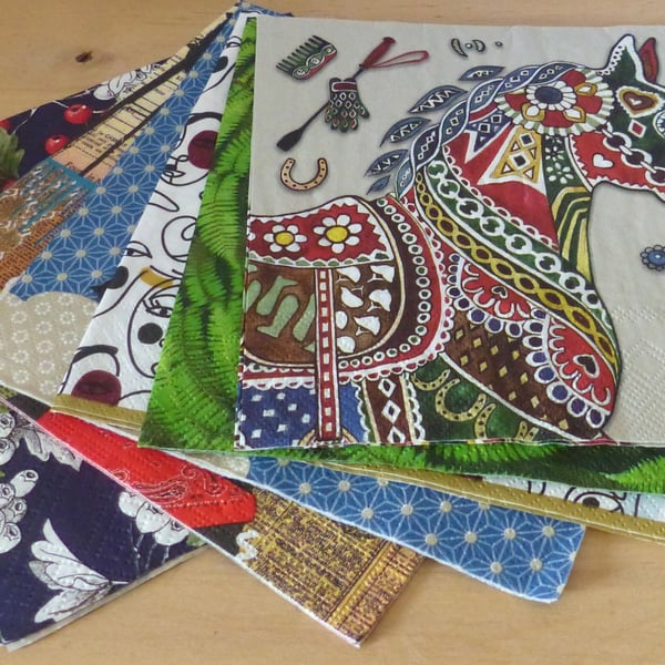 Six Different Paper Napkins
