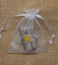 Tiny bear, miniature felt teddy  - Image 10