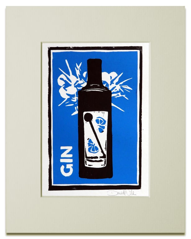 Gin Linocut