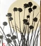 Garden painting, Chives, Original art, handmade paper, signed  - Image 4