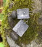 Oxidised silver and large pyrite bead earrings - Image 2