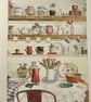 Teatime original gouache painting  - Image 1