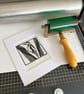 Lino Print - "Woodpecker" - Image 7