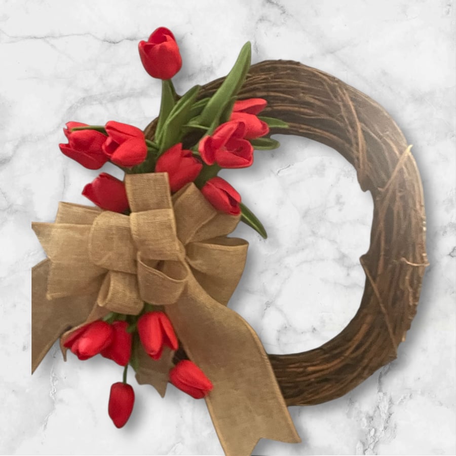 Tulip Spring Door wreath 30cm 