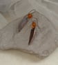 Rustic Copper & Amber Earrings