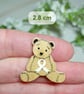Lung Cancer Awareness Ribbon Bear Pin, Handmade Cancer Support Gift - Image 4