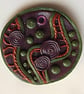 Abstract Design Polymer Clay Pendant - Image 1