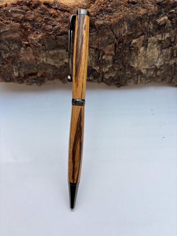 Rare African Exotic Wood Handmade Ballpoint Pens - Zebrano Wood